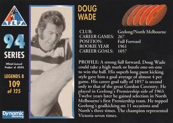 1994 Dynamic AFLPA #109 Doug Wade Back